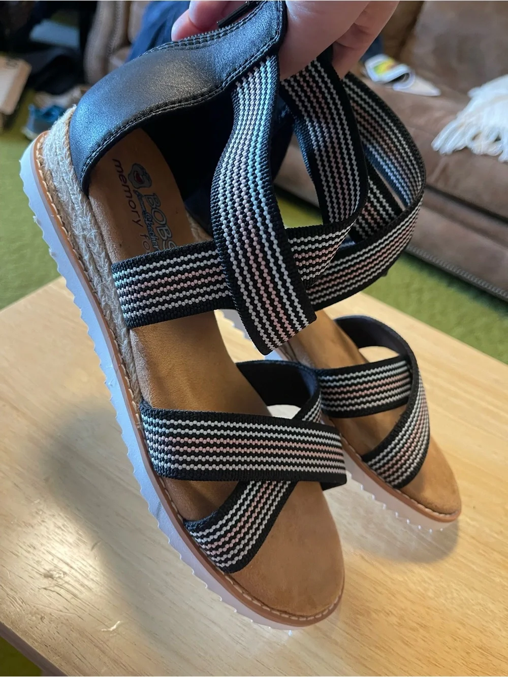 Skechers Desert Kiss Stretch Strapping Sandals-Desert Nights-Black 8.5